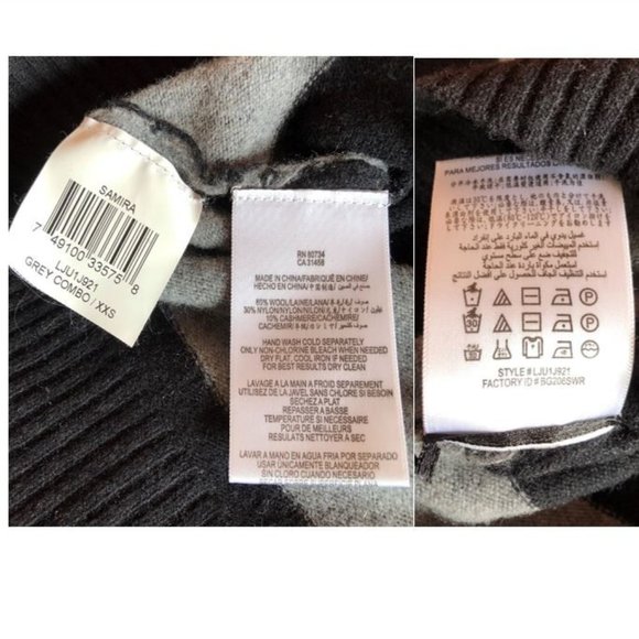 BCBGMAXAZRIA “Samira” Crop Merino Wool & Cashmere Sweater - Size XXS - Picture 16 of 16
